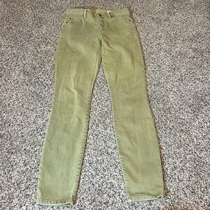 Gap 1969 Women Olive Green Skinny Jeans Size 27r